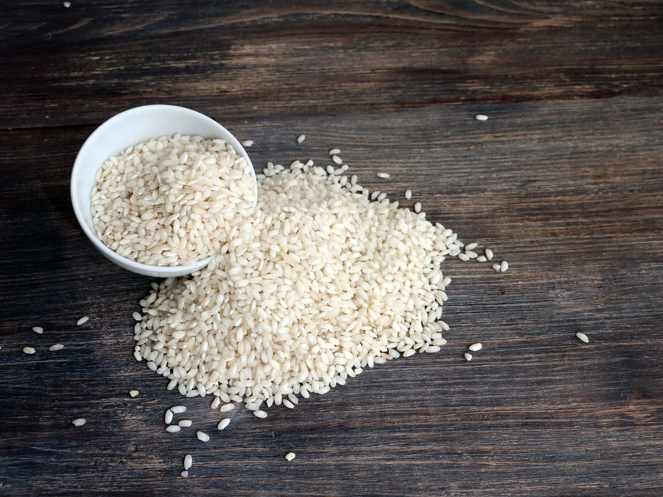 Basmati sits at the top of the speciality rice market, alongside arborio (pictured)