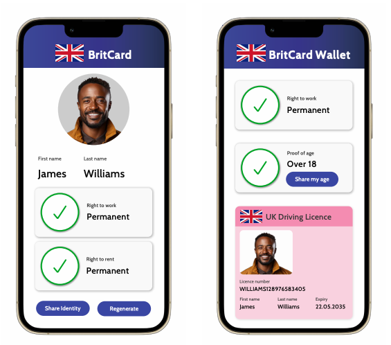 A June report from think tank Labour Together mocked-up what the Brit card could look like on a smartphone