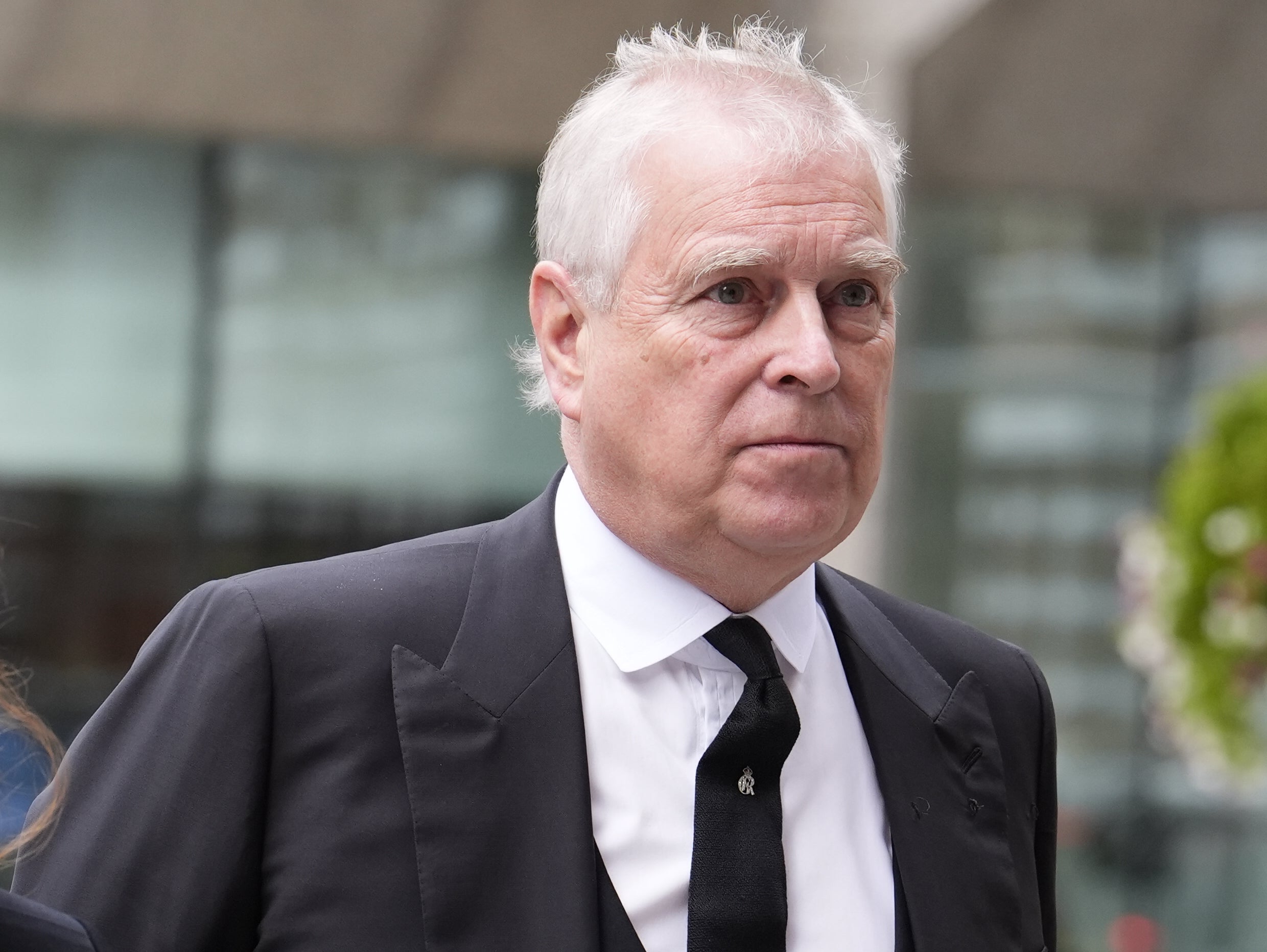 Prince Andrew was among the mourners in London
