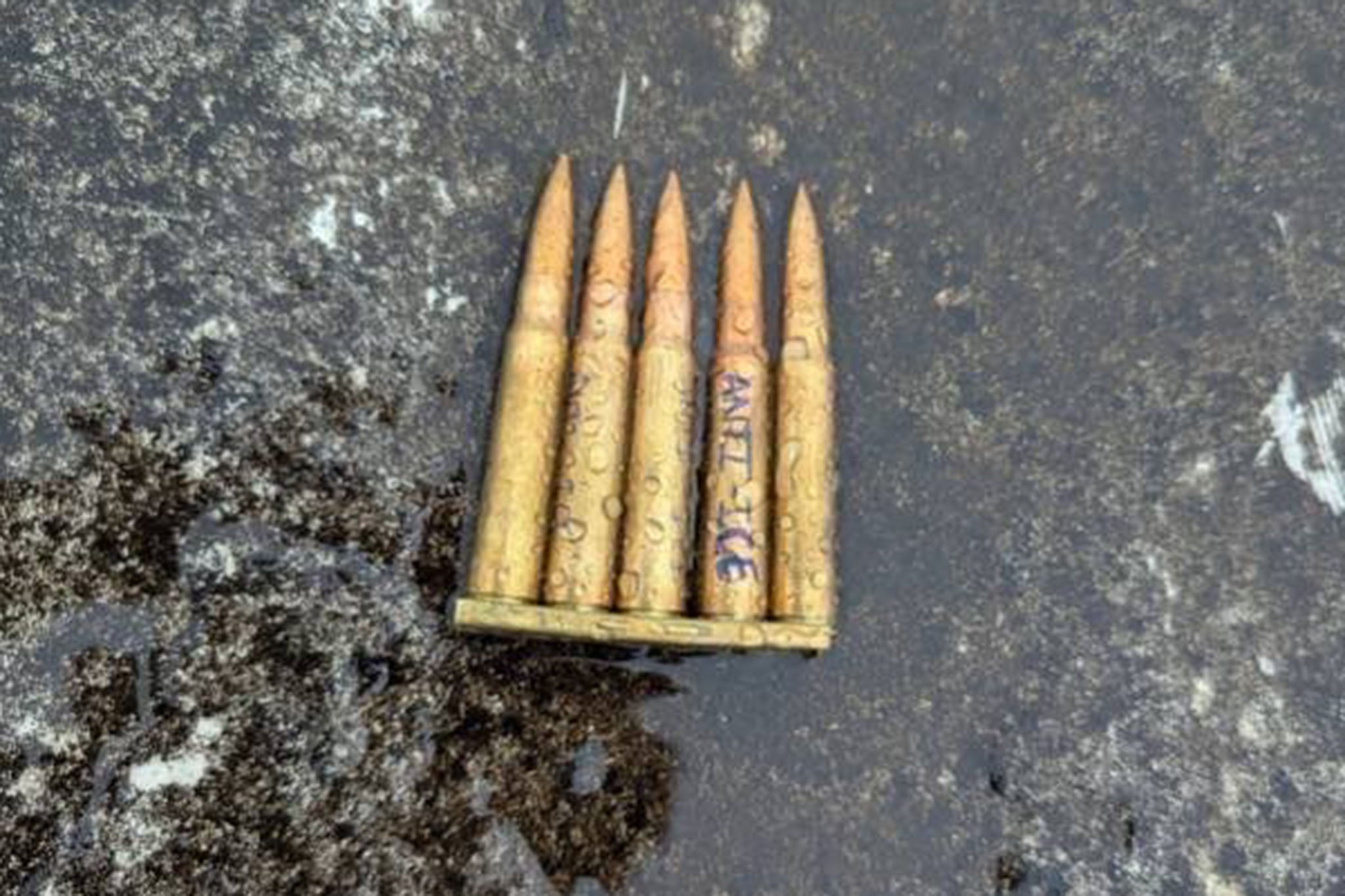 The suspected sniper who killed two Immigration and Customs Enforcement detainees and wounded another in a shooting at a facility in Dallas was found with ‘Anti ICE’ written on a round left behind