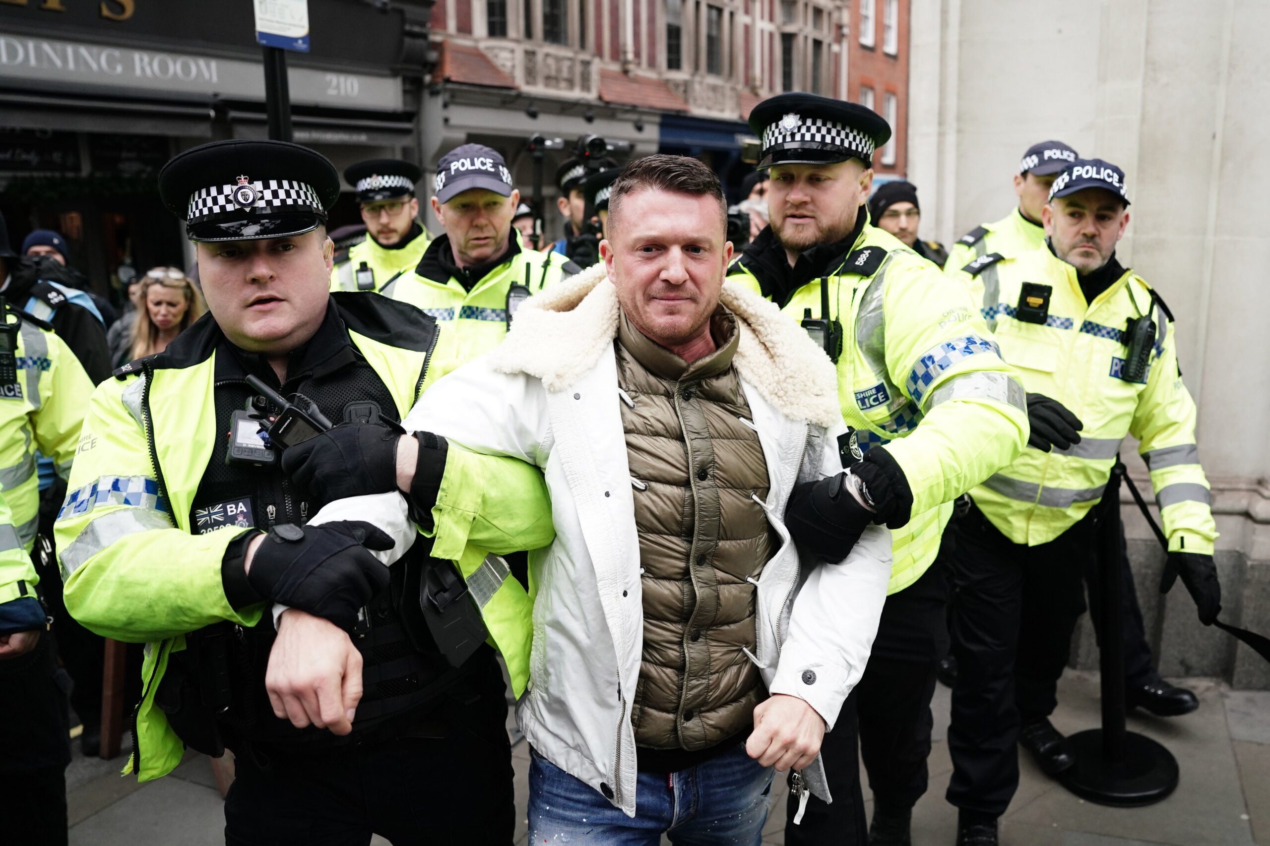 Robinson was arrested at a march against antisemitism in November 2023
