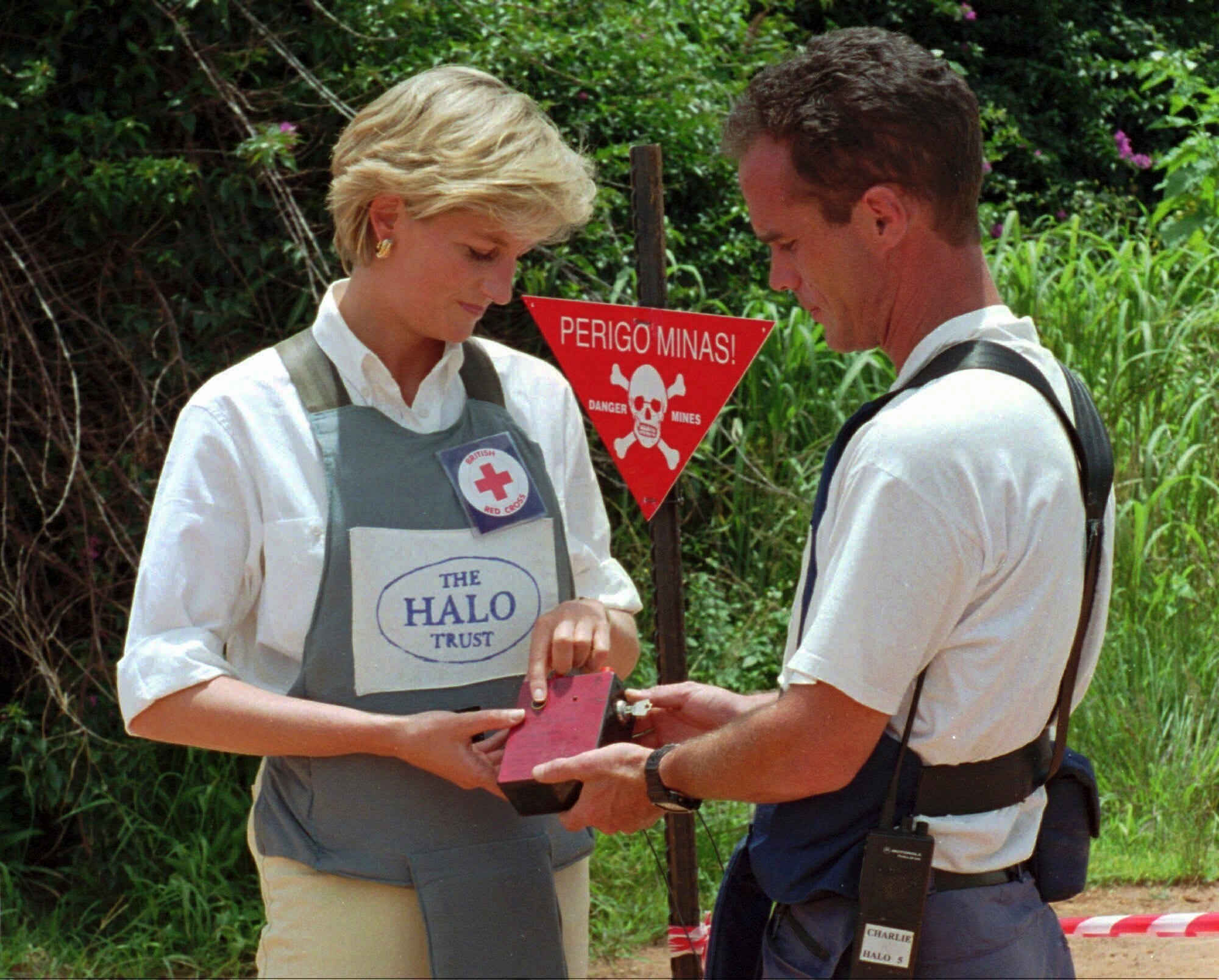 Princess Diana put the charity in the spotlight when she walked through a live landmine field in Angola, months before her death.