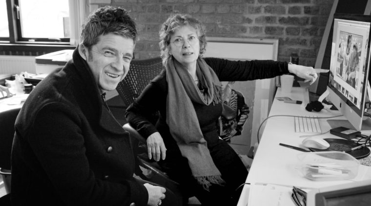 Noel Gallagher and Jill Furmanovsky October 2023 JFA Studio ?? Yvonne Catterson October 2023, Noel and Jill in Jill?s Studio, London, UK ? Jill Furmanovsky Image from Oasis: Trying to find a way out of nowhere by Jill Furmanovsky and Noel Gallagher Provided by h.corbett@thameshudson.co.uk