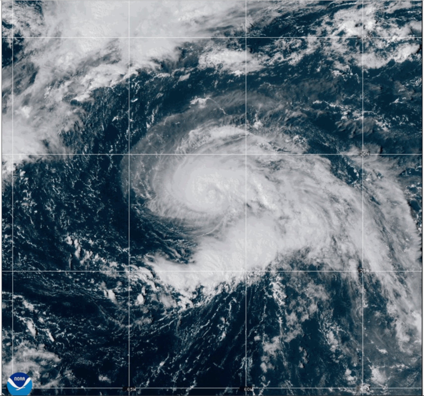 Hurricane Gabrielle formed Sunday in the open Atlantic southeast of Bermuda