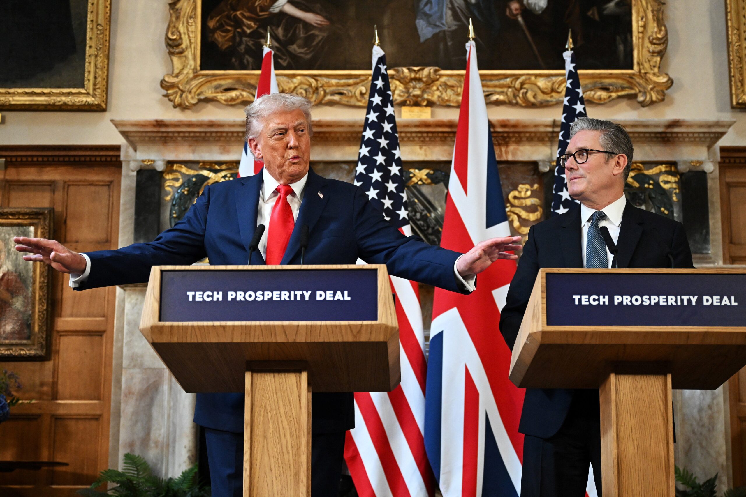 Mr Trump held a successful press conference with Sir Keir Starmer at Chequers on Thursday