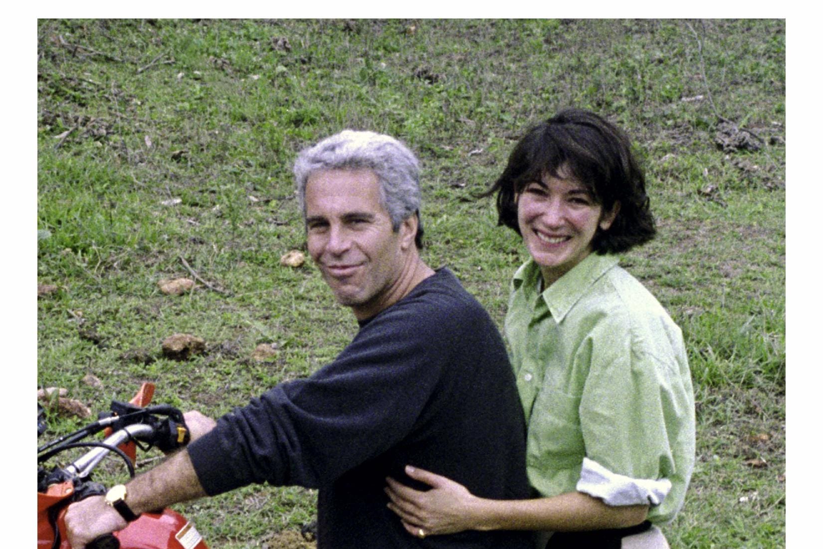 Jeffrey Epstein with his ex-partner and convicted accomplice Ghislaine Maxwell, one of a wide circle of associates accused of participating in his global trafficking scheme