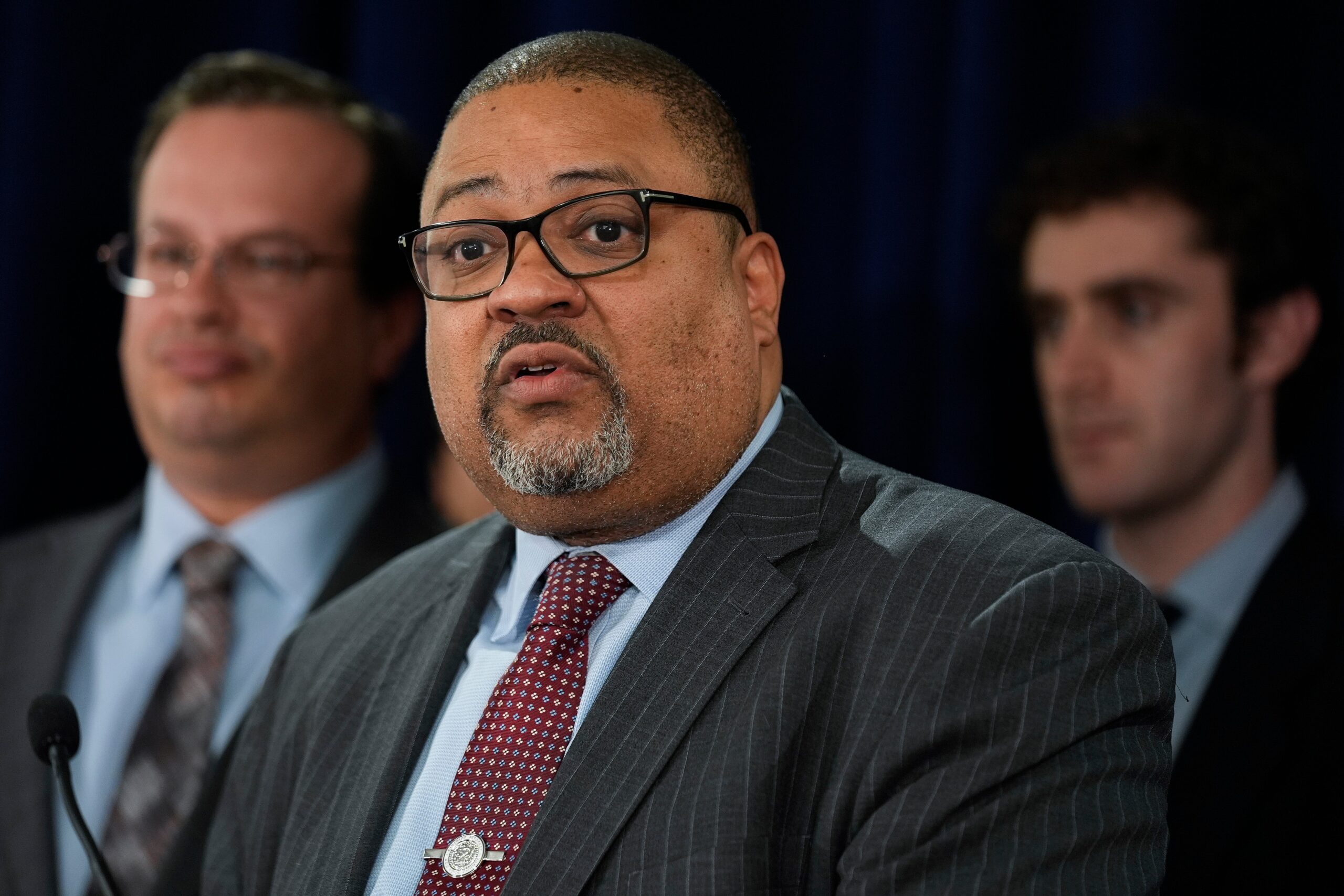 “This callous behavior allegedly led to the deaths of three people. As alleged, each incident was calculated: Tabitha Bundrick knowingly provided fentanyl-laced drugs to incapacitate her victims so she could steal their personal belongings,” DA Alvin Bragg, shown here, said in a statement this week