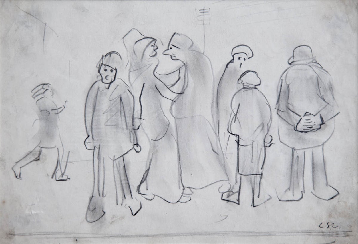 A Lowry sketch 'Street Scene'. A fraudster spent £31,500 on a sketch by LS Lowry from the proceeds of a holiday investment scam that defrauded more than 3,000 people out of £28 million