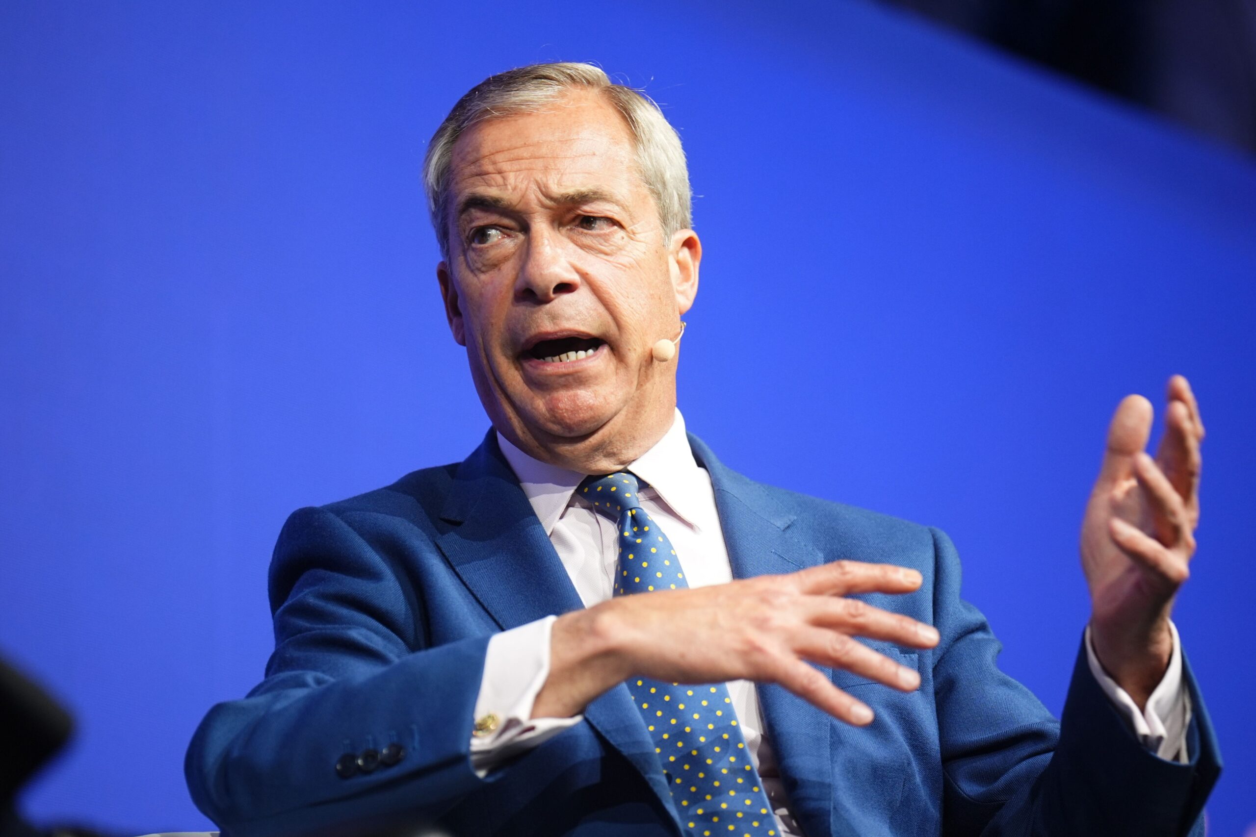 Mr Farage said he is “worried with the budget coming up that the situation might get worse.” (James Manning/PA)