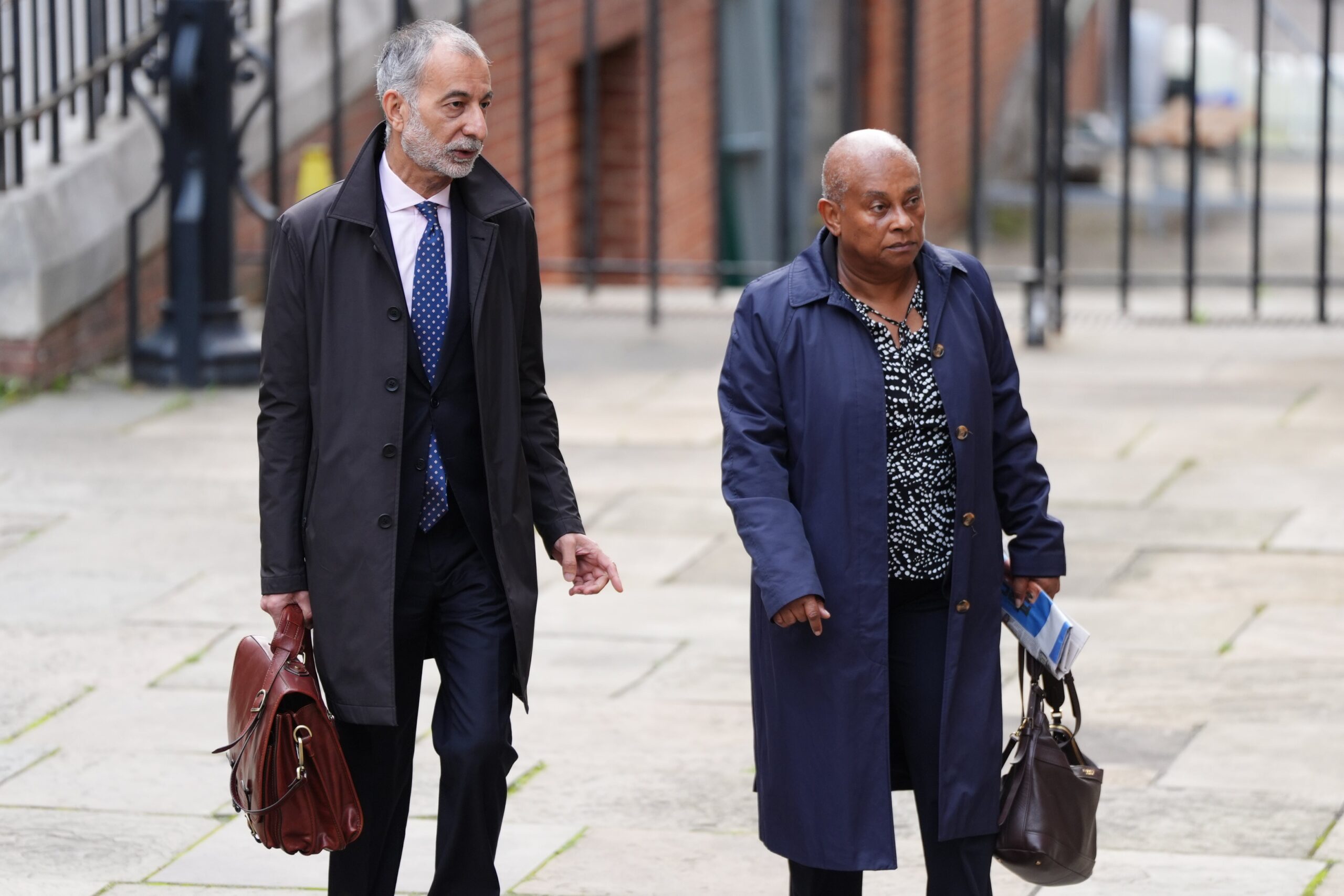 Baroness Doreen Lawrence, the mother of Stephen Lawrence, arriving with lawyer Imran Khan at the Royal Courts of Justice