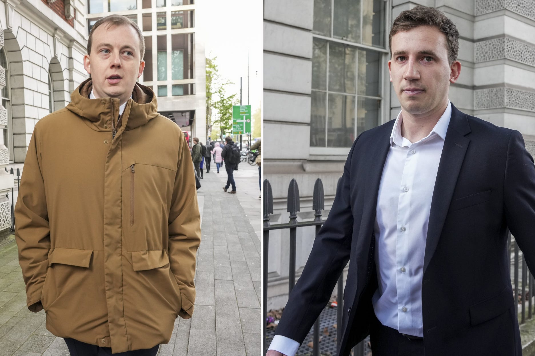 Christopher Berry, left, and Christopher Cash both denied passing secrets to China