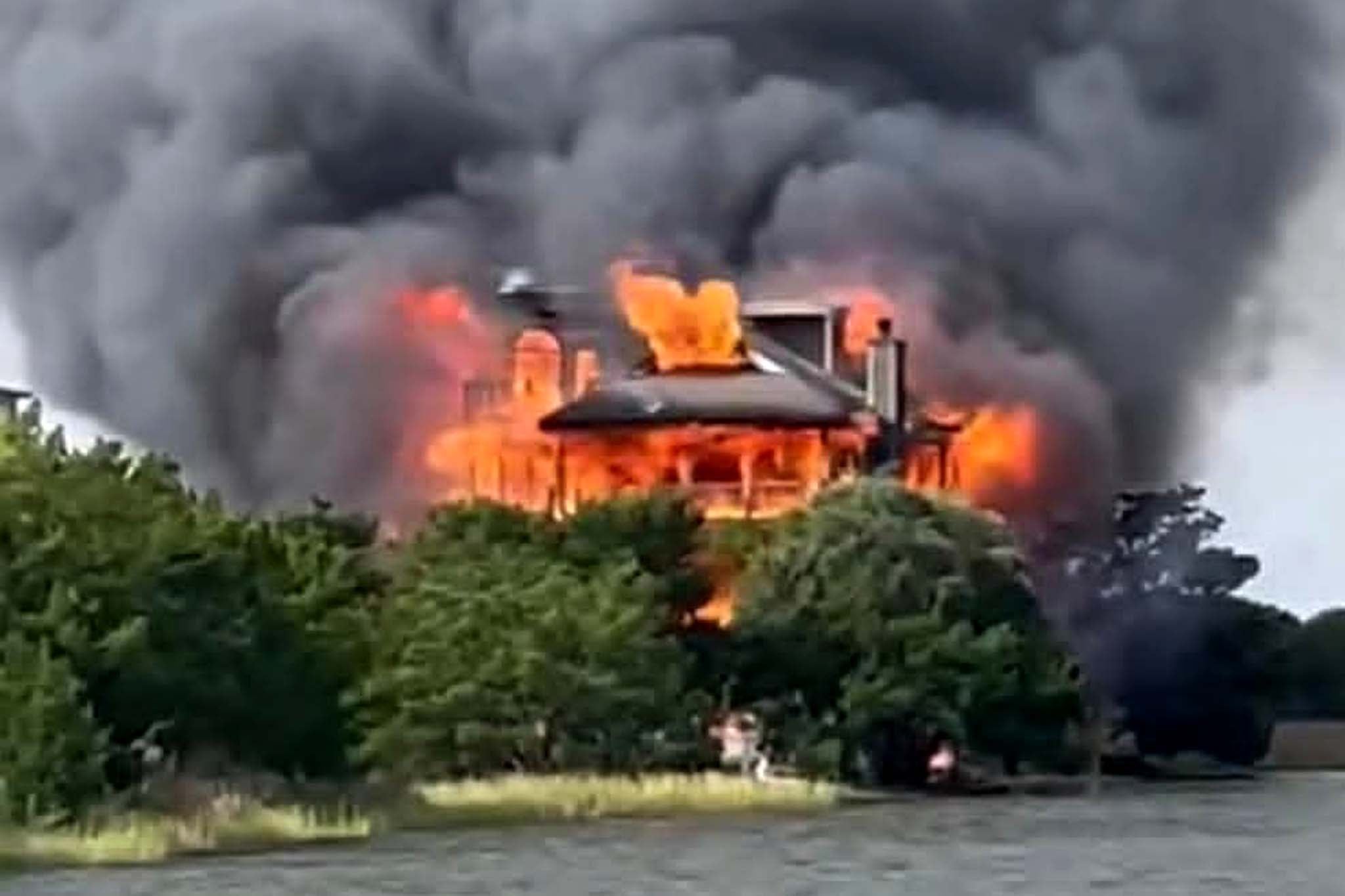 Circuit Court Judge Diane Goodstein, 69, was walking her dogs on the beach of the quiet coastal enclave when the fire erupted
