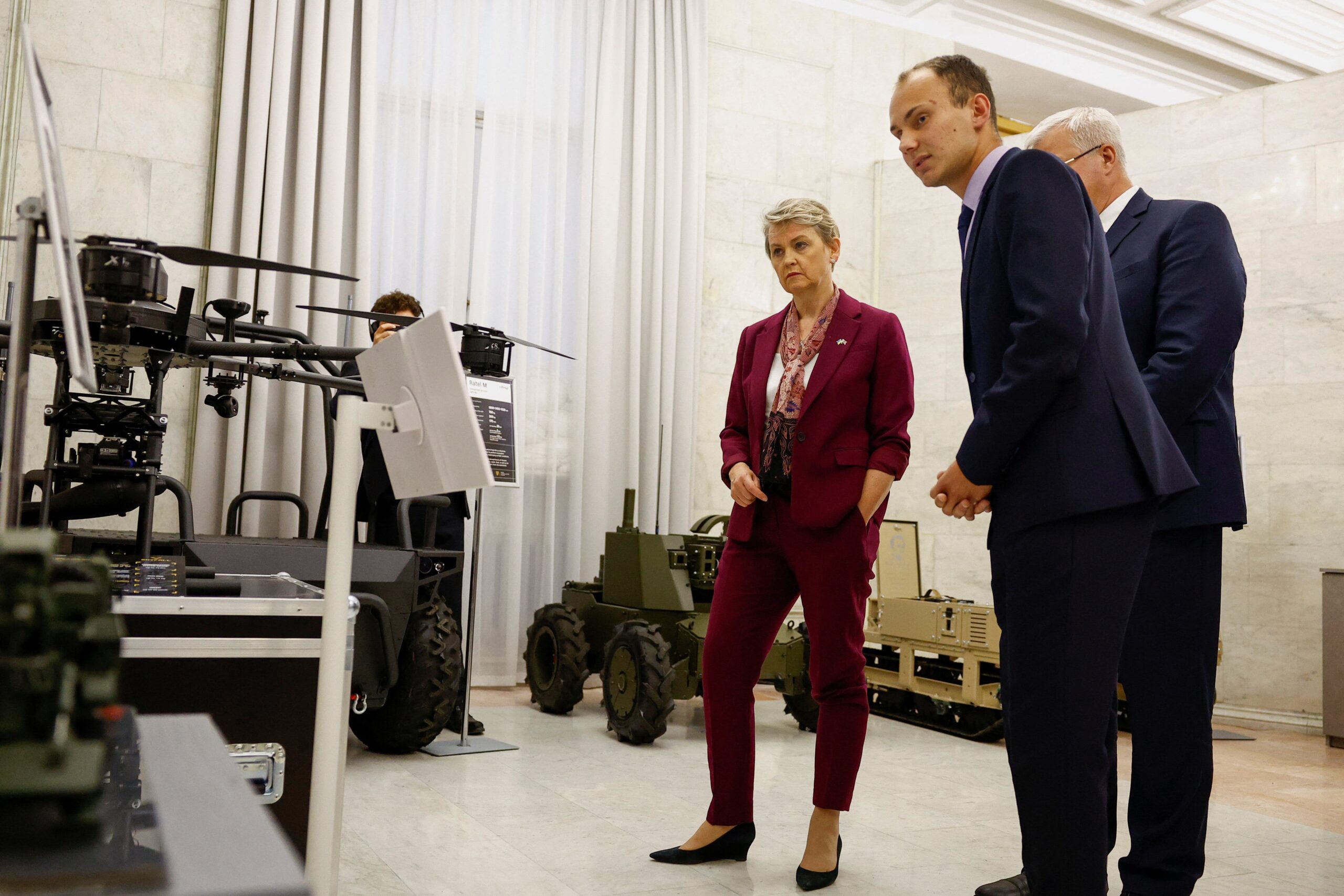 Foreign Secretary Yvette Cooper with Ukrainian Foreign Minister Andrii Sybiha during a visit to Ukraine in September (Valentyn Ogirenko/PA)