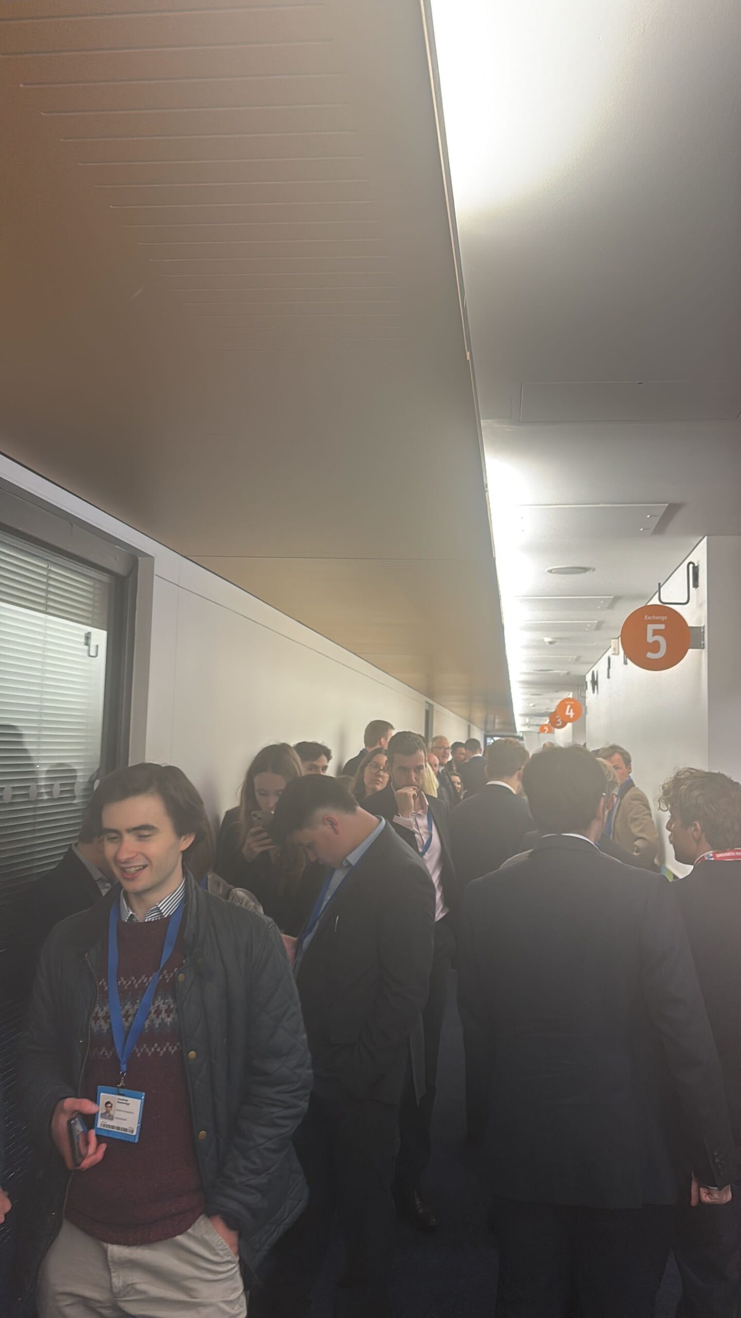 Queues for Robert Jenrick's speech at the Conservative Party conference