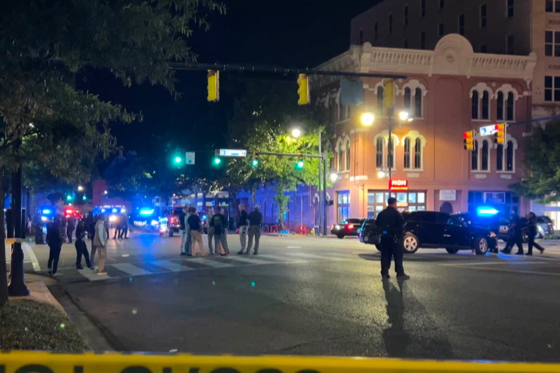 The shooting happened in downtown Montgomery, Alabama over the weekend