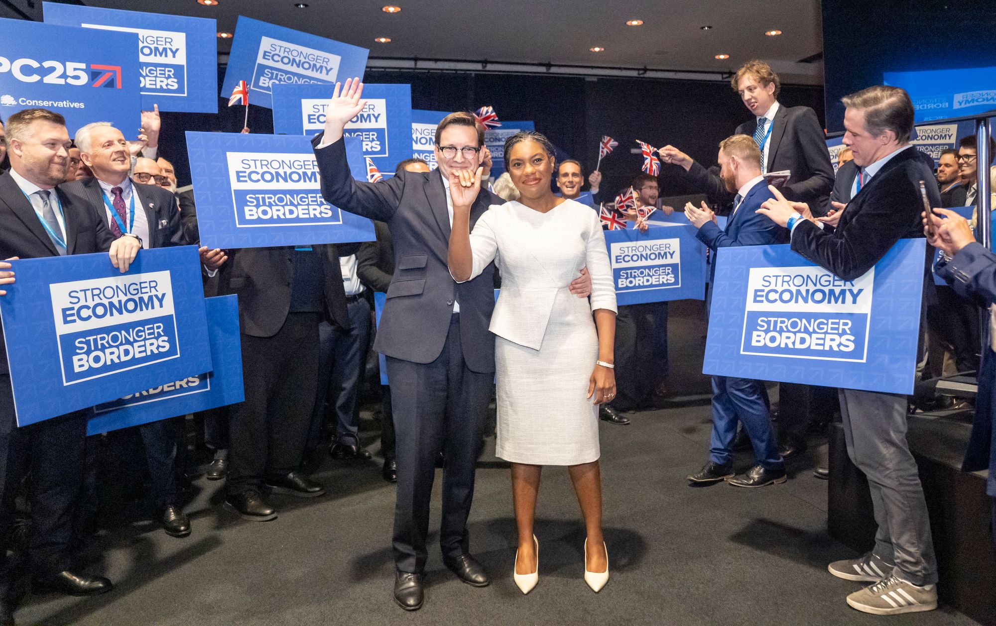 Kemi Badenoch with her husband Hamish at the Tory conference in Manchester