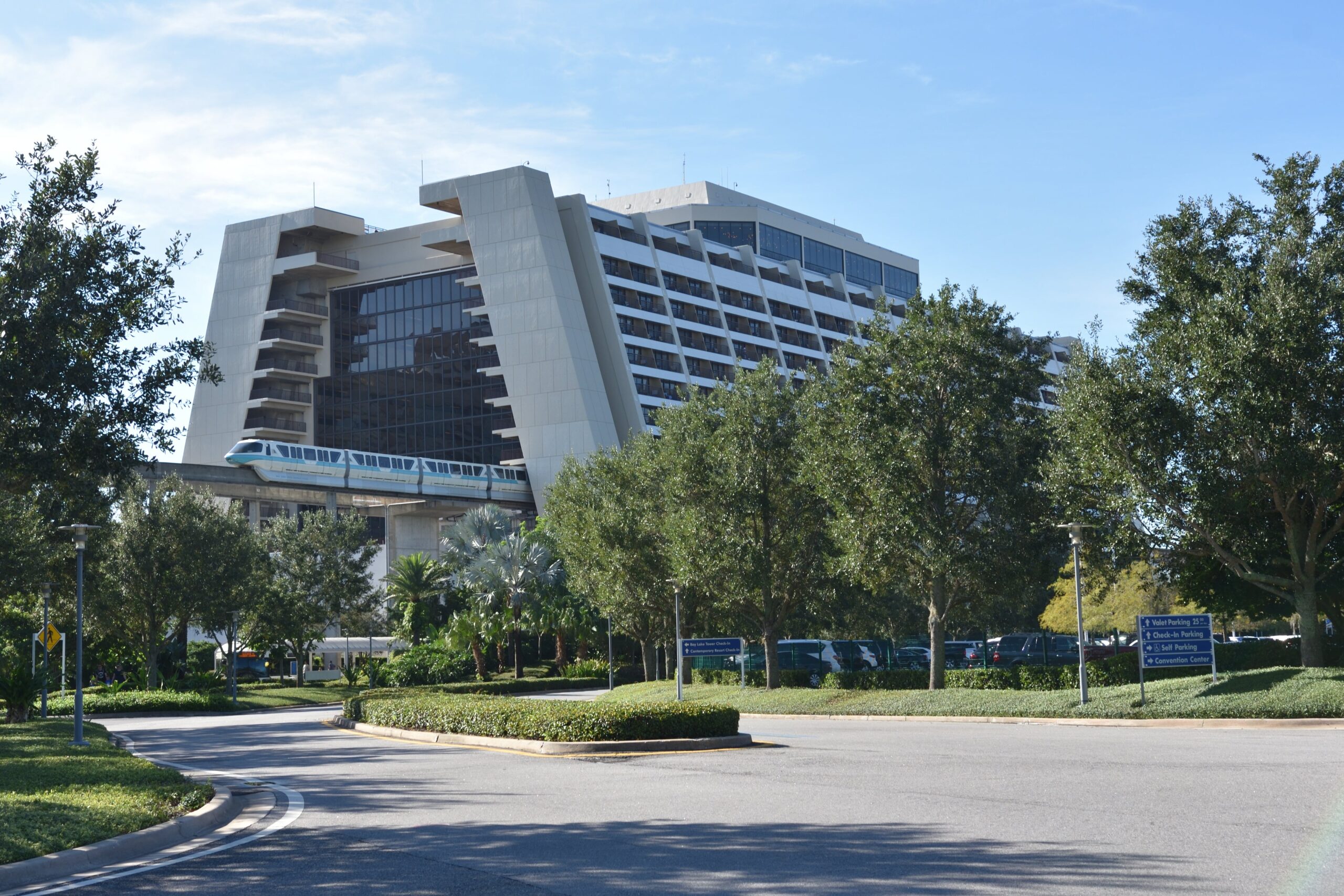 The guest was found dead in the Contemporary Hotel, which has a monorail running through the center of the building
