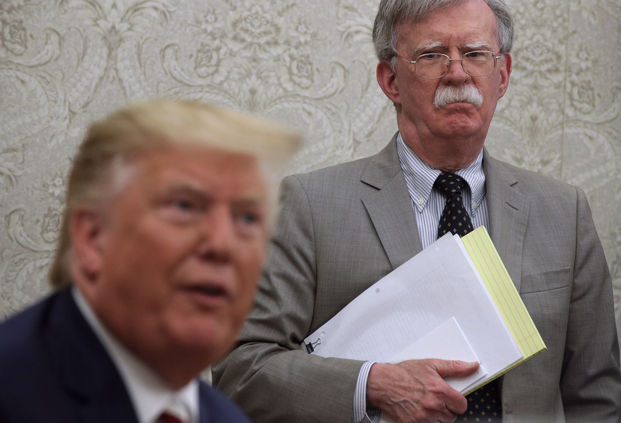 John Bolton (right) formerly served as President Donald Trump's national security adviser