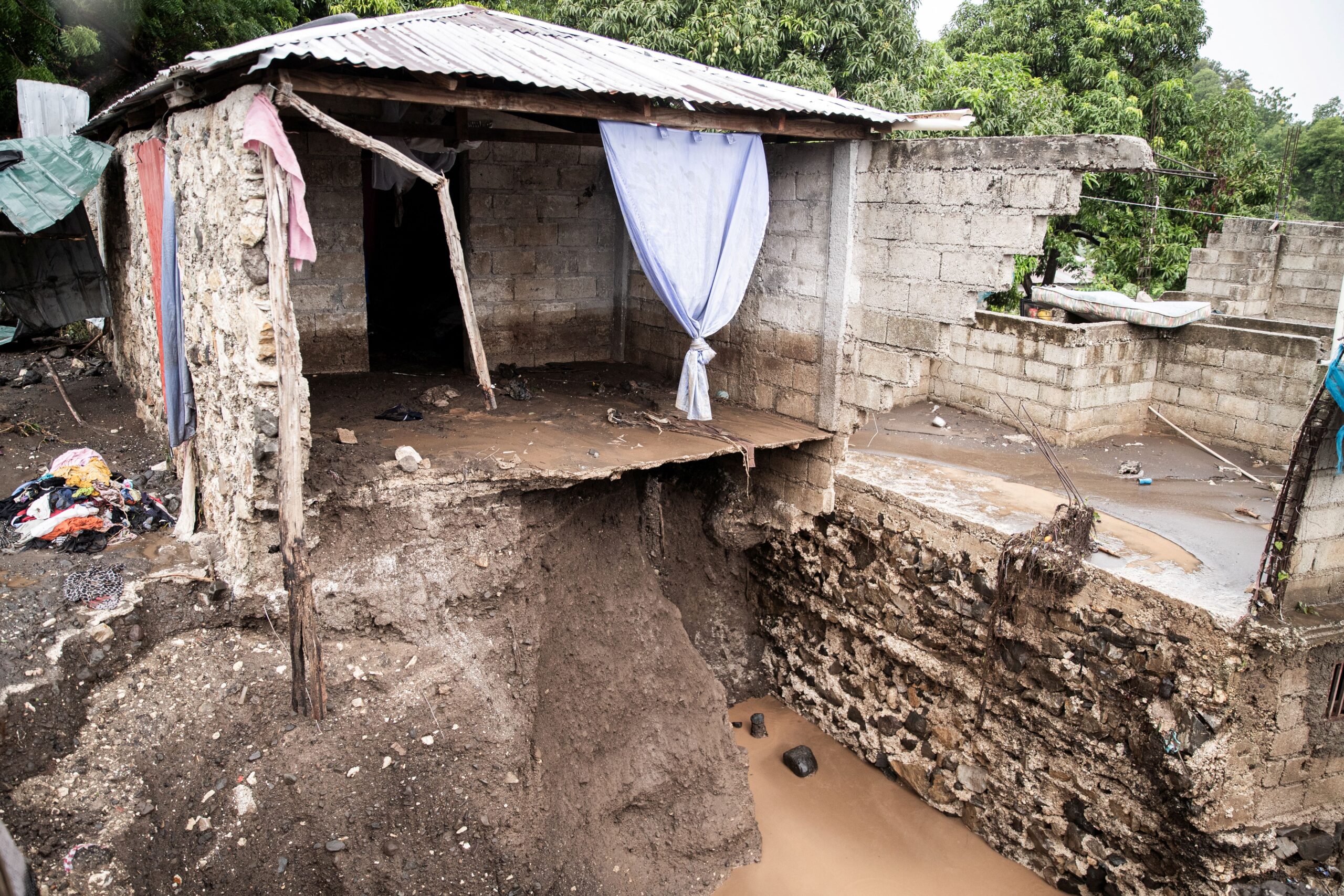 A destroyed home is seen in Petit-Goave, Haiti, on Thursday after Hurricane Melissa tore through the area