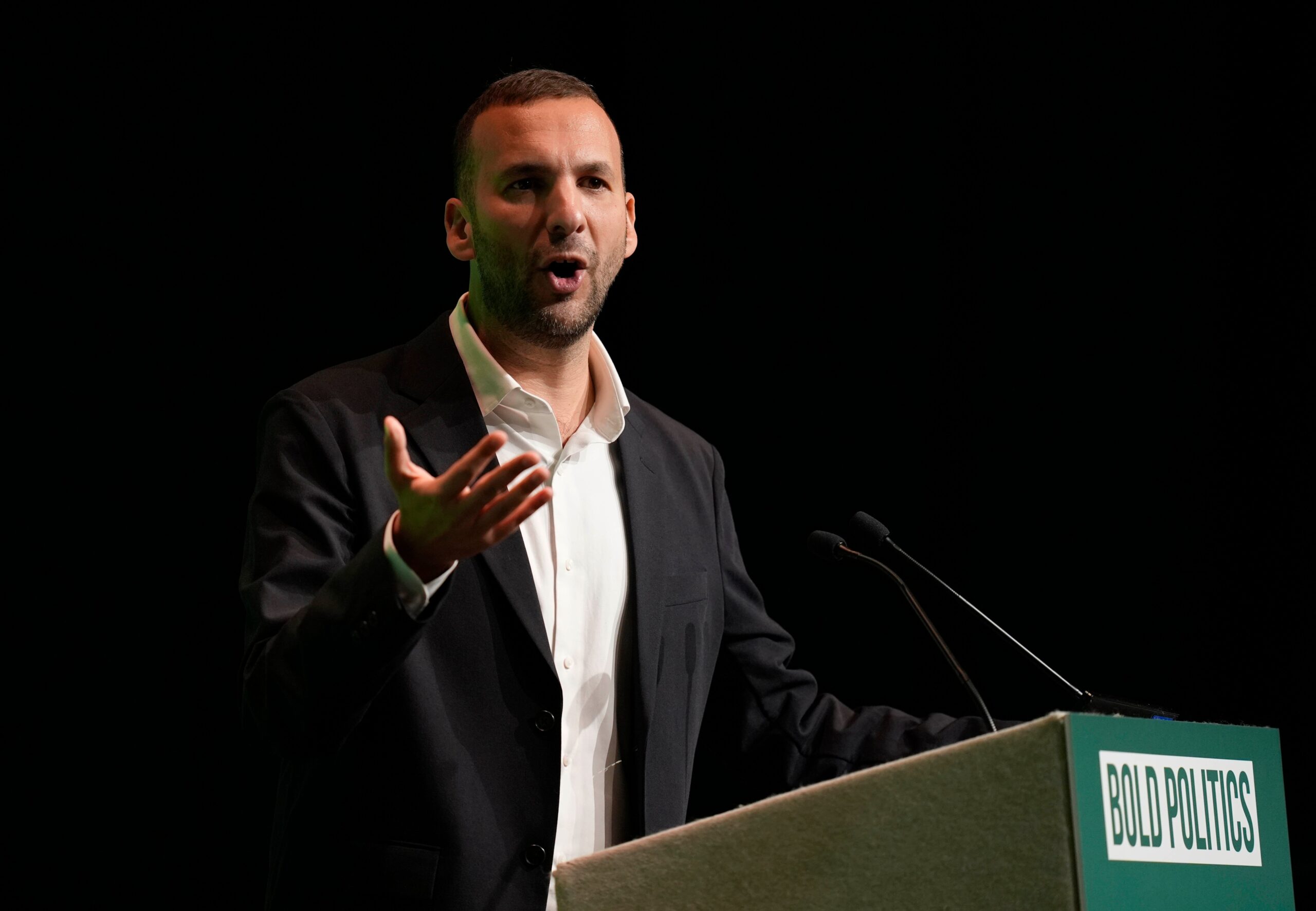 Polanski gives his first conference speech as leader of the Green Party