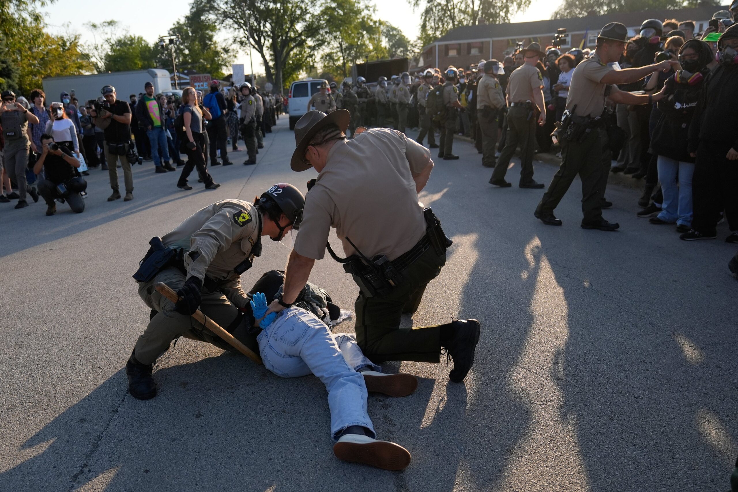 The woman who was shot reportedly attempted to drive herself to the hospital before being located by law enforcement