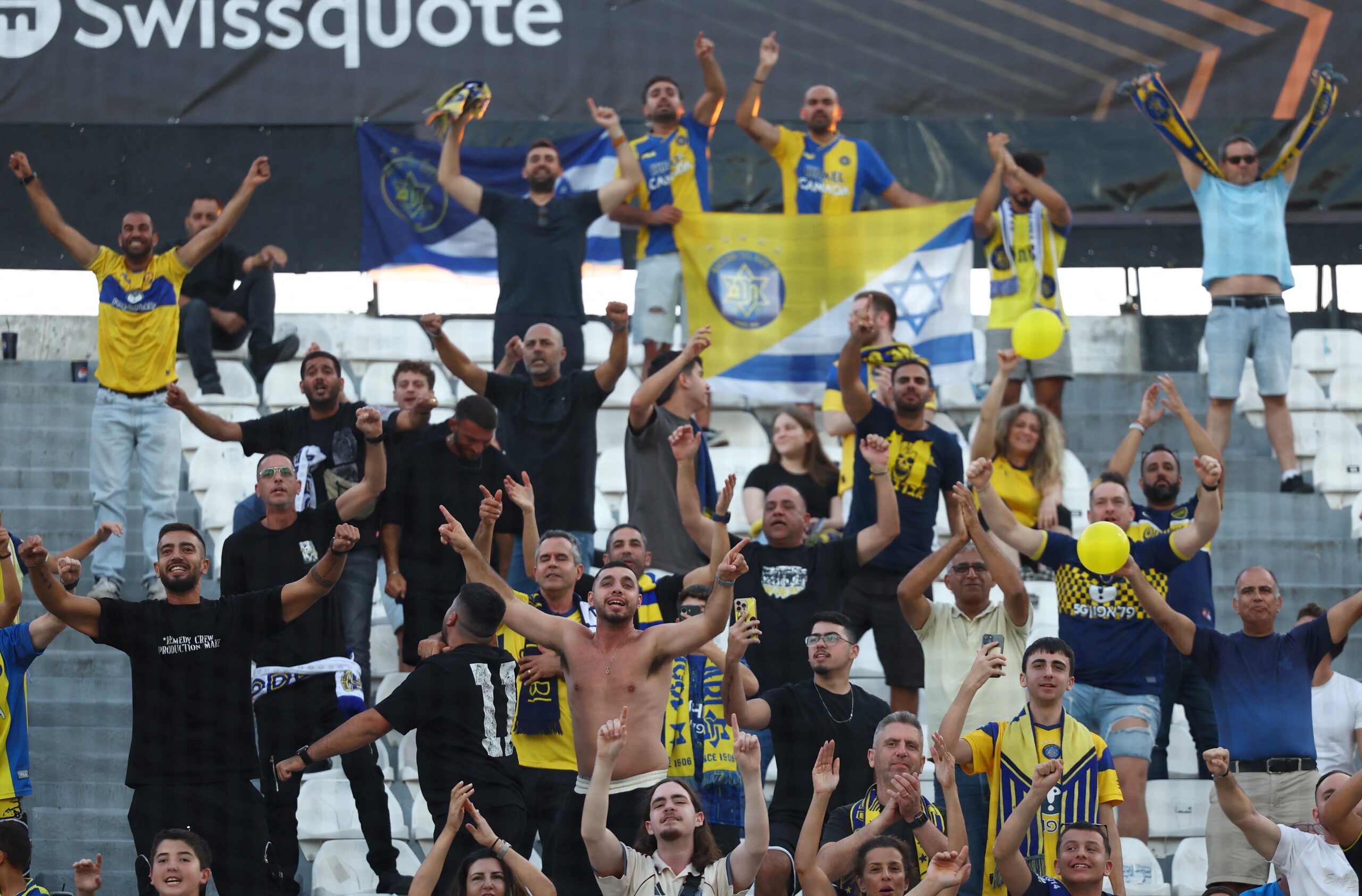 Maccabi Tel Aviv fans attended their Europa League fixture against PAOK in Greece in September