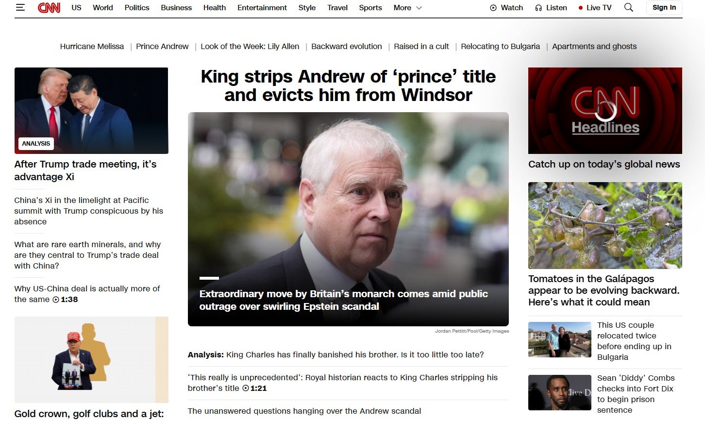 CNN called the move “extraordinary” but asked whether the King’s decision was “too little too late”.