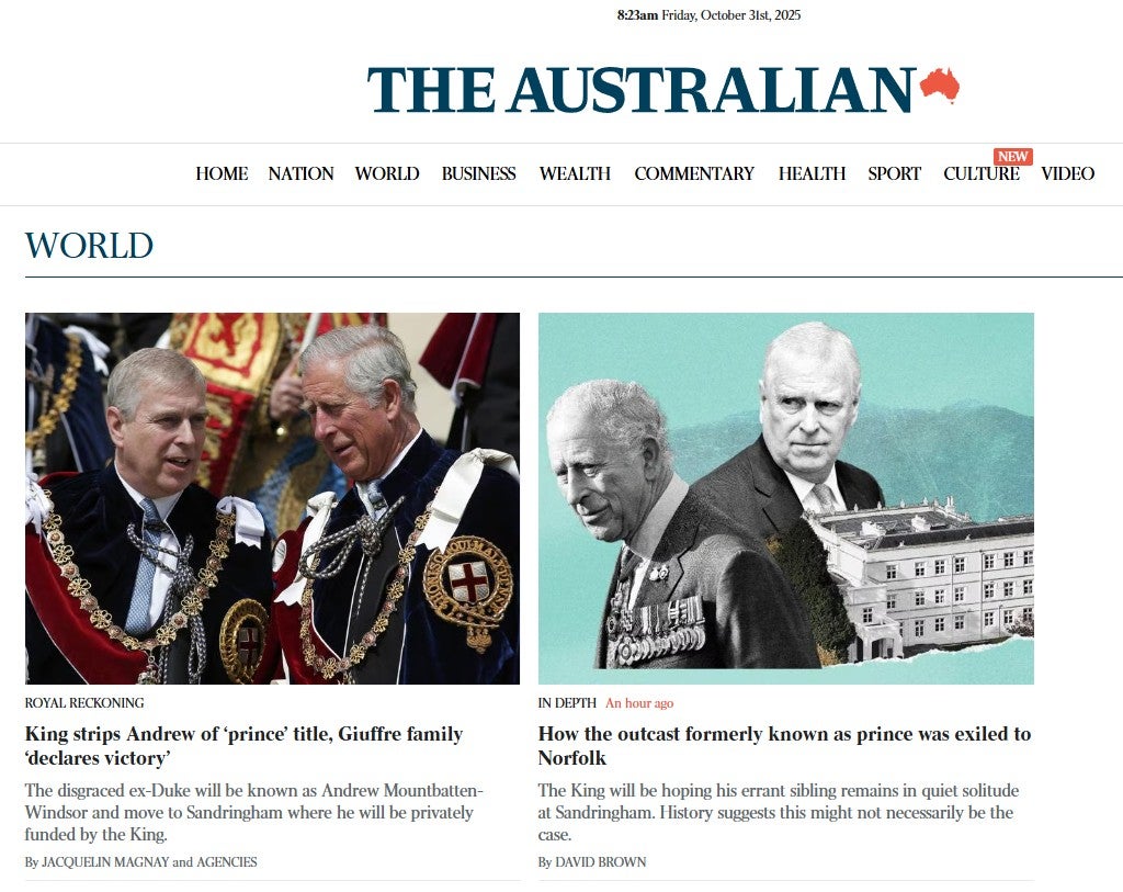 The Australian said the royals had “taken the nuclear option”