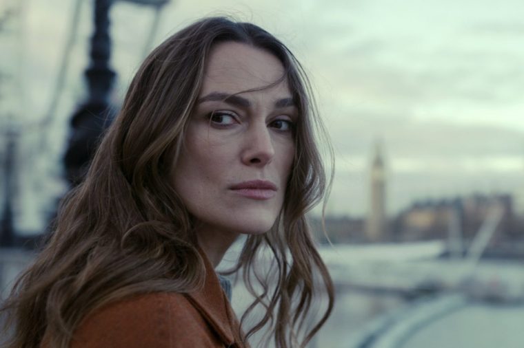 Keira Knightly (above) and Ben Whishaw play secret assassins in 'Black Doves', set in an atmospheric, Christmastime London (Photo: Netflix)