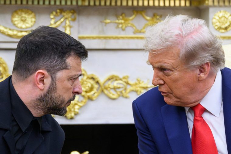(FILES) Ukraine President Volodymyr Zelensky and US President Donald Trump participate in a meeting in the Oval Office of the White House in Washington, DC, on August 18, 2025. President Donald Trump will likely meet Ukrainian counterpart Volodymyr Zelensky next week and still hopes to broker a peace deal involving Russian President Vladimir Putin, Secretary of State Marco Rubio said September 16, 2025. (Photo by Mandel NGAN / AFP) (Photo by MANDEL NGAN/AFP via Getty Images)
