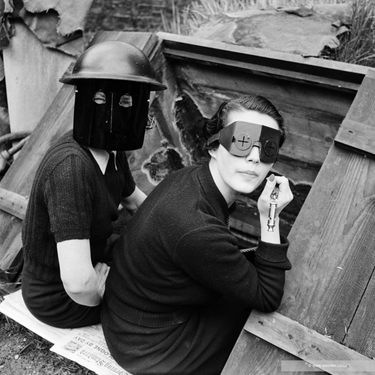 ONLINE USE IMAGE Lee Miller Tate Britain 2 October 2025 ? 15 February 2026 Lee Miller, Fire masks, Downshire Hill, London 1941. ? Lee Miller Archives, England 2025. All rights reserved. leemiller.co.uk Provided by Anna.Ovenden@tate.org.uk Terms of Loan These images are on loan to you, and are accepted by you under the following terms and conditions: ? That the reproductions are accompanied by the caption and credit line; ? That the reproductions are not cropped, overprinted, tinted or subject to any form of derogatory treatment without the prior approval of the copyright owner; ? That the images are only reproduced to illustrate an article or feature directly reviewing or reporting on Lee Miller at Tate Britain, 2nd October 2025 ? 15th February 2026 (section 30 (i) and (ii) of the Copyright, Designs and Patents Act 1988); ? A maximum of four images may be used to illustrate an article directly reviewing or reporting on the exhibition. Use of further images in the same article will be chargeable and Lee Miller Archives must be contacted directly before publication. ? That for online use the images are reproduced at 72 dpi with a maximum measurement of 650x650 pixels or 25x25cm; ? That any reproductions are not used for marketing or advertising purposes. ? That the images are not held on any digital database or retrieval system after usage