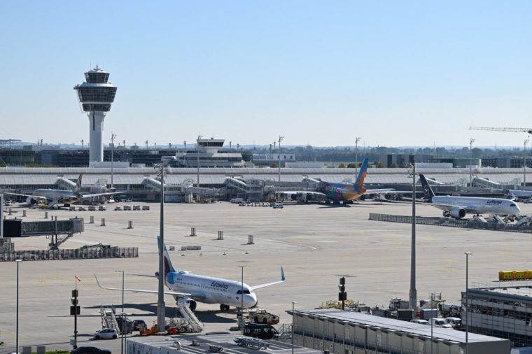 The airport in Munich, Germany, October 3, 2025. Munich airport reopened on Friday after shutting overnight due to drone sightings that forced the cancellation or diversion of dozens of flights on the eve of a national holiday and heightened concerns about the vulnerability of critical infrastructure in Europe. REUTERS/Angelika Warmuth