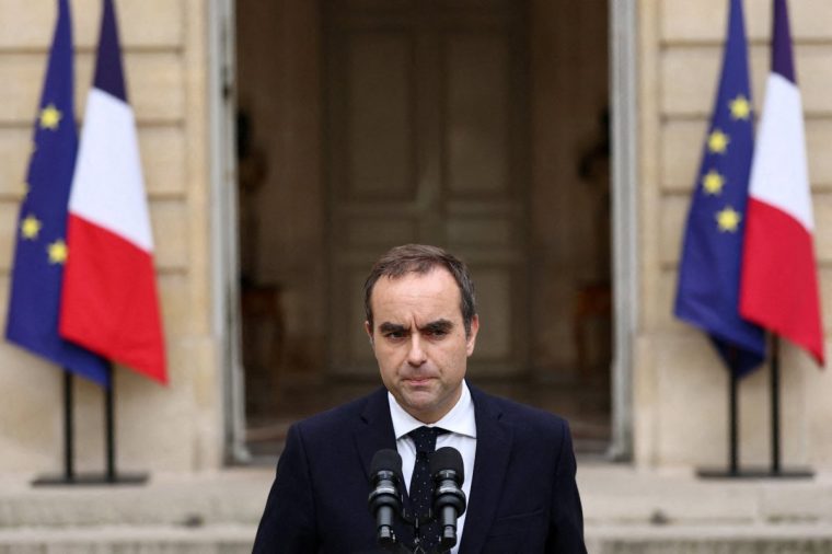 Outgoing French Prime Minister Sebastien Lecornu, who submitted his government's resignation to the French President this morning, delivers a statement at the Hotel Matignon in Paris, on October 6, 2025. France's President Emmanuel Macron on October 6, 2025 accepted Prime Minister Sebastien Lecornu's resignation, the presidency said, plunging the European nation further into political deadlock. Macron named Lecornu last month to the post, but the largely unchanged cabinet lineup he unveiled late October 5, 2025 was met with fierce criticism across the political spectrum. (Photo by Stephane Mahe / POOL / AFP) (Photo by STEPHANE MAHE/POOL/AFP via Getty Images)