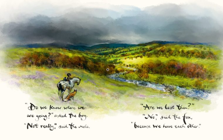 Illustration from Always Remember: the Boy, the Mole, the Fox, the Horse and the Storm by Charlie Mackesy Provided by CDowling@penguinrandomhouse.co.uk