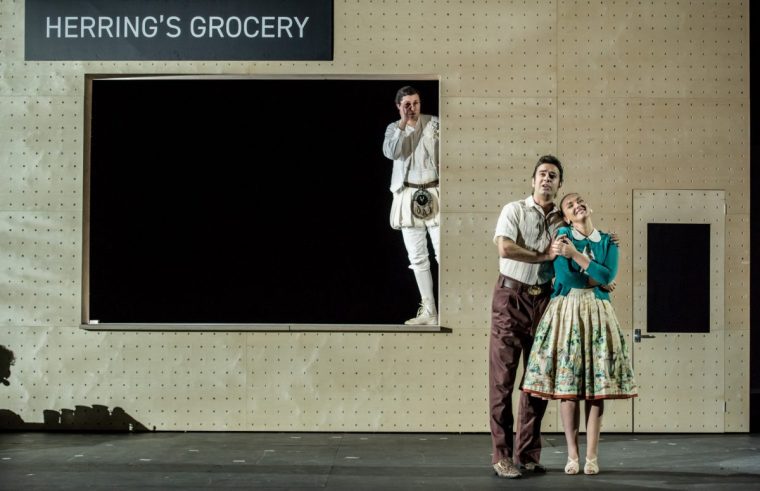 Caspar Singh, Dan D'Souza, Anna Elizabeth Cooper, ENO?s Albert Herring 2025 ? Genevieve Girling Provided by Mediaenquiries@eno.org