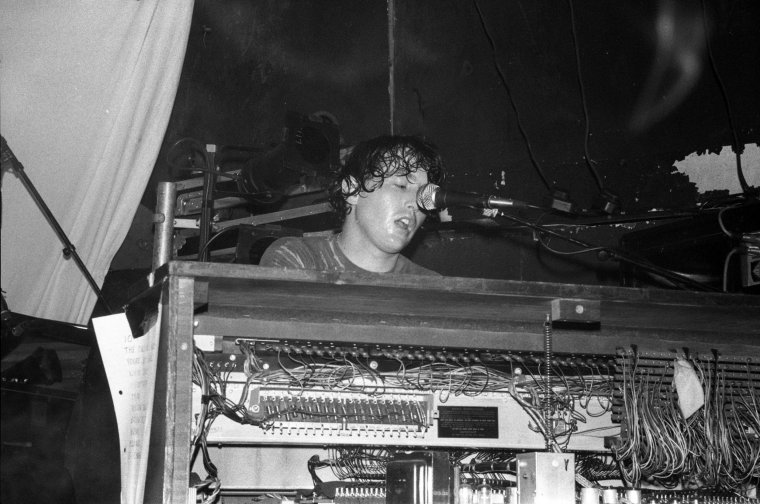 Charlatans keyboard player Rob Collins on stage in 1990. He died in an accident in 1996 (Photo: Martyn Goodacre /Getty)