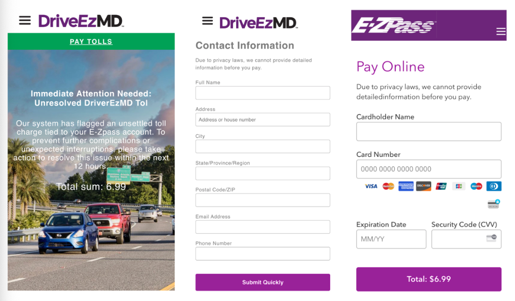 Scammers use sophisticated fake government websites to track personal identity details that mobile users enter in, leveraging this data to access credit cards and make fraudulent purchases