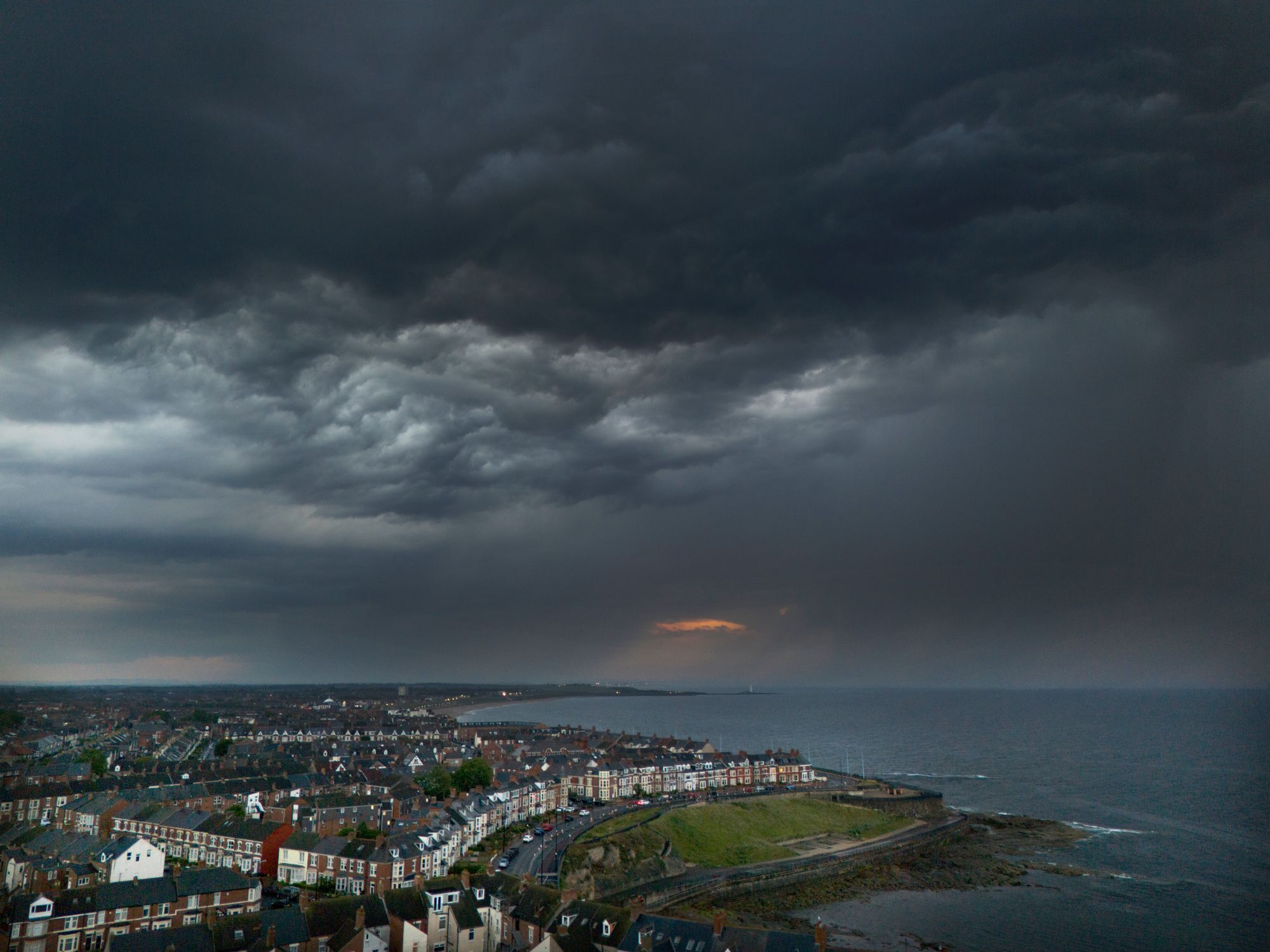 Storm clouds above Whitley Bay in North Tyneside in June