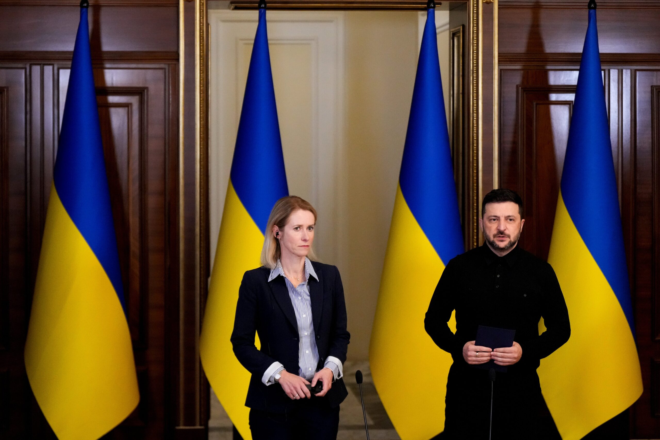 Kaja Kallas and Volodymyr Zelensky met on Monday