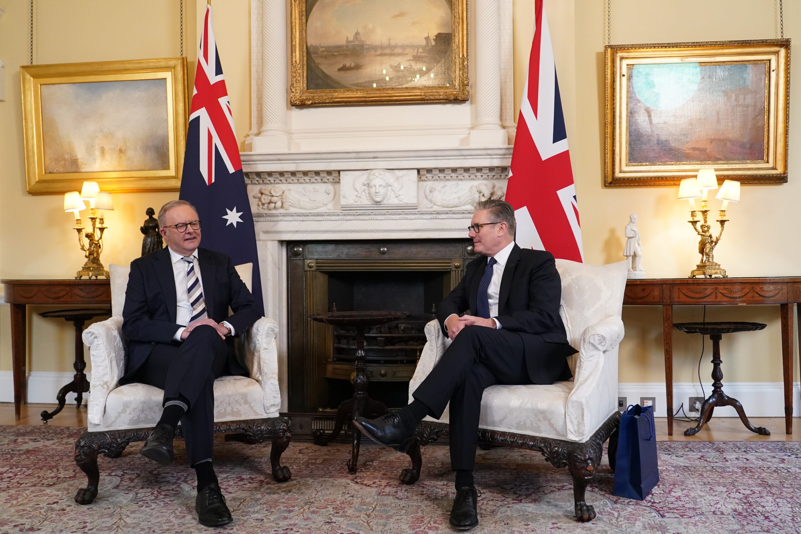 Sir Keir Starmer (right) with Australian Prime Minister Anthony Albanese in 10 Downing Street in September (PA)