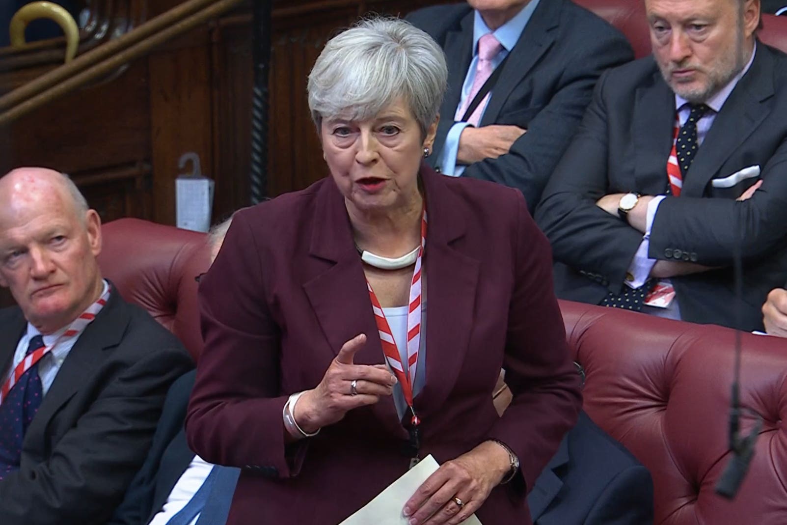 Baroness Theresa May speaking in the House of Lords (Parliament TV/PA)