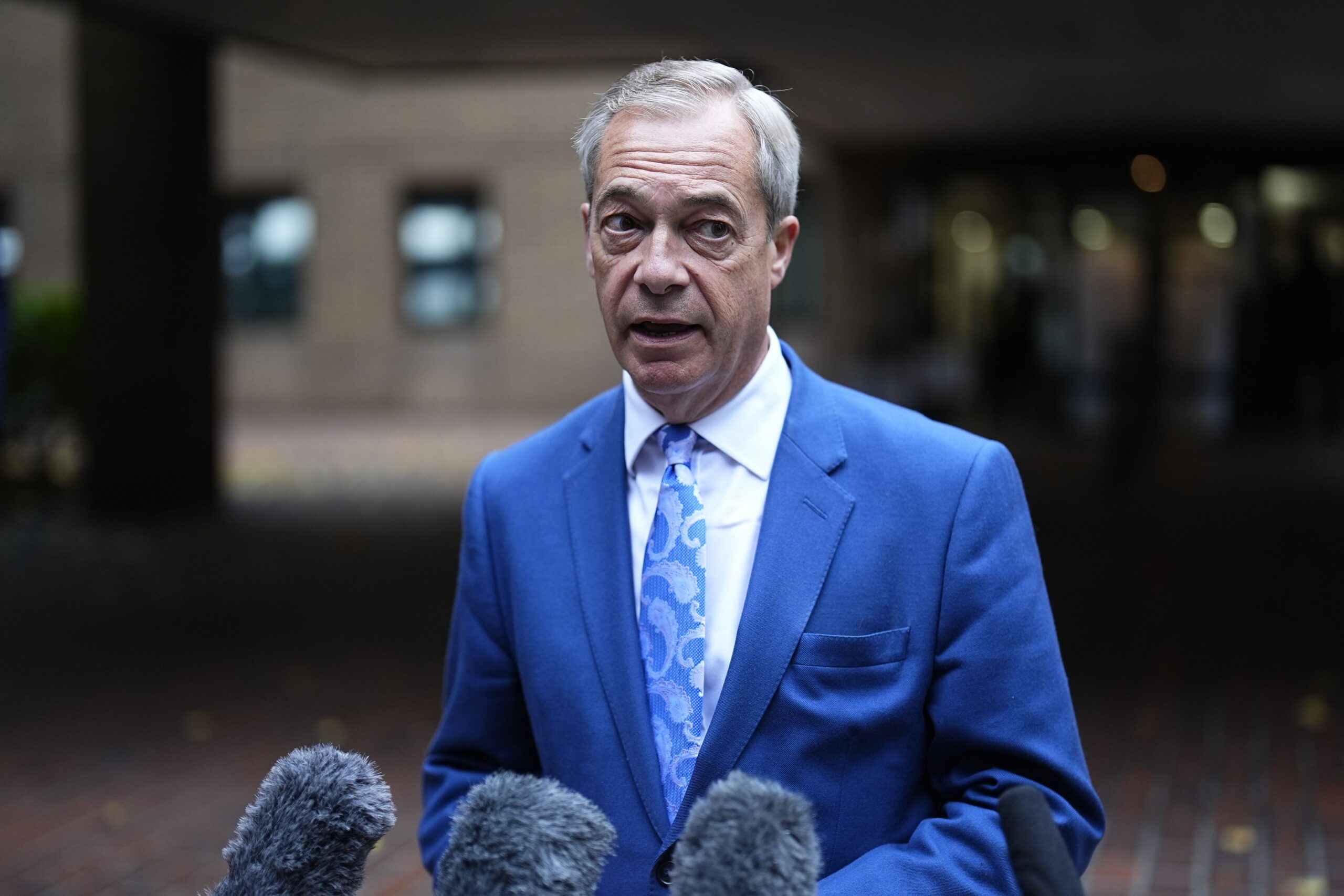 Farage supported the use of frozen Russian assets to assist Ukraine