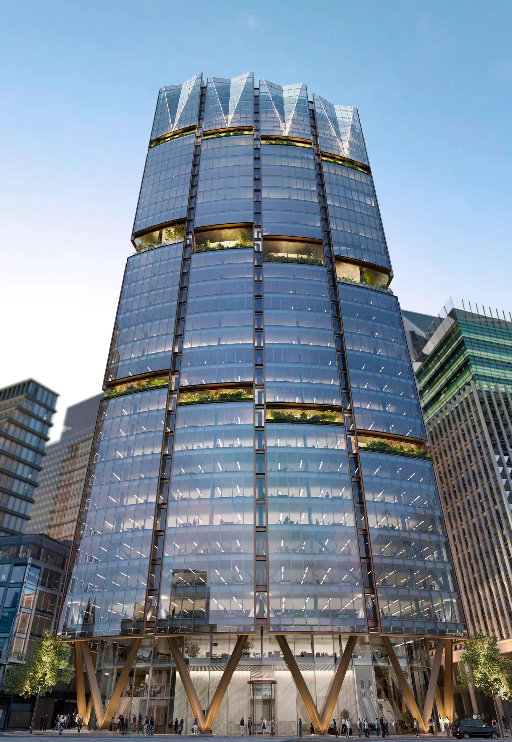 The building will include an external garden terrace on the 17th floor, a public rooftop gallery on the 20th floor, and new food and drink spots