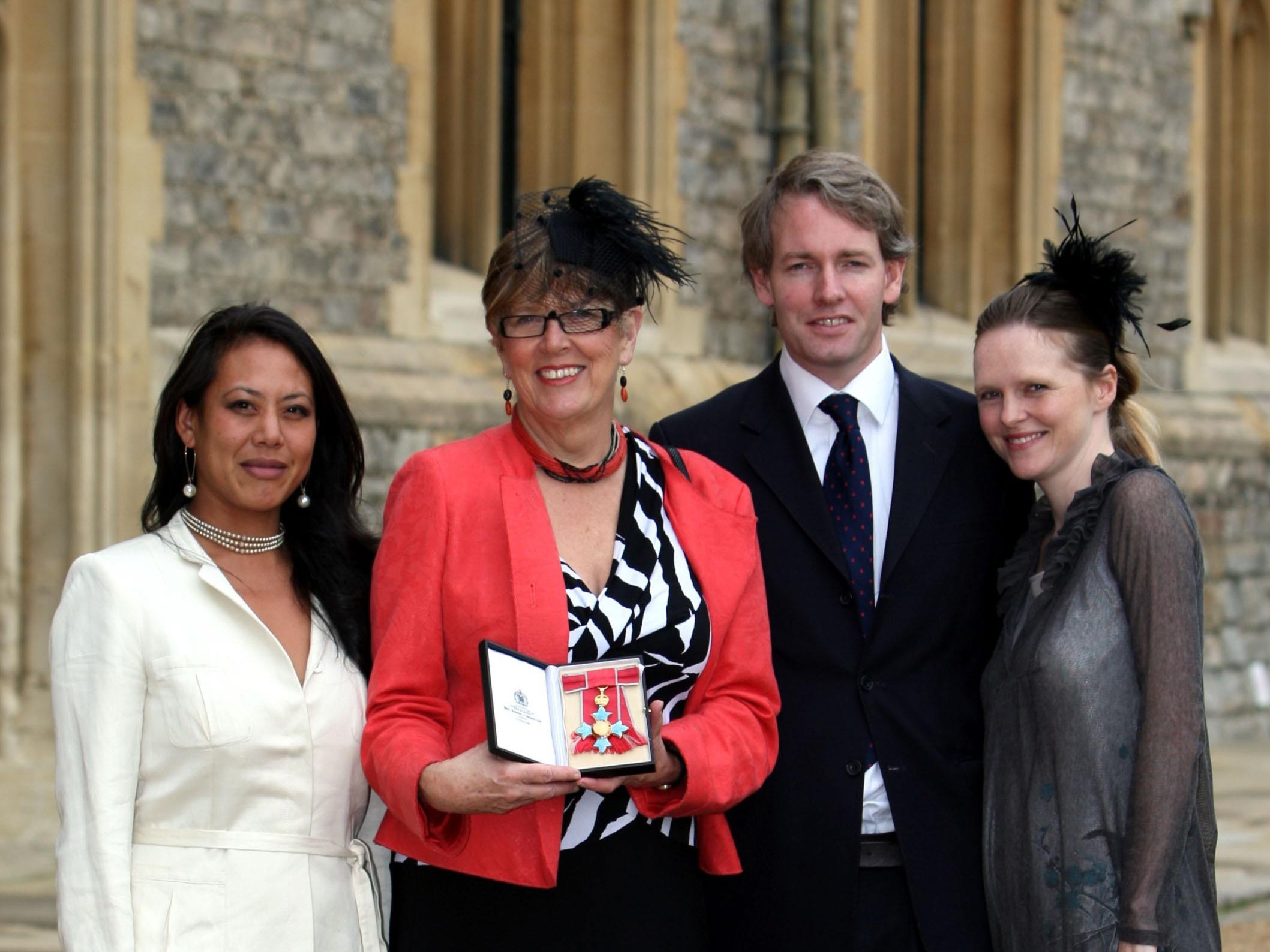 Danny Kruger is the son of Prue Leith, star of The Great British Bake Off. Pictured here in 2010 on Dame Prue receiving her CBE, with daughter Li-Da Kruger (left) and Mr Kruger’s wife Emma