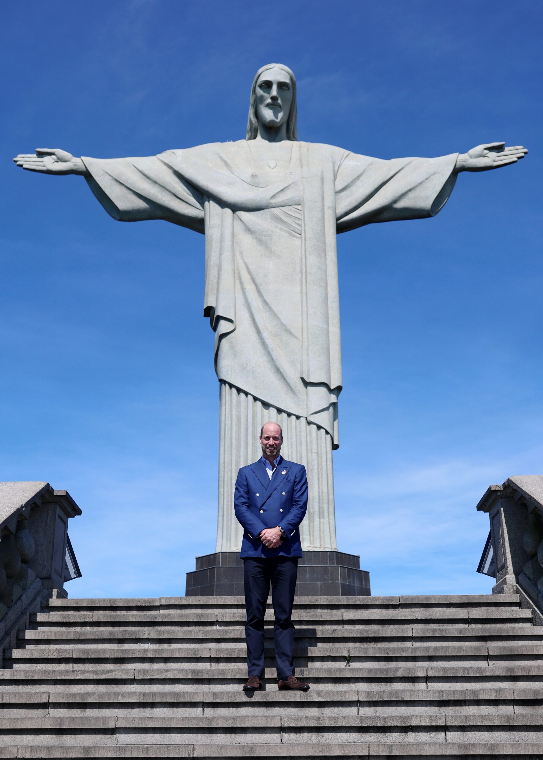 William visited the Christ the Redeemer statue as part of his five-day stint in Brazil