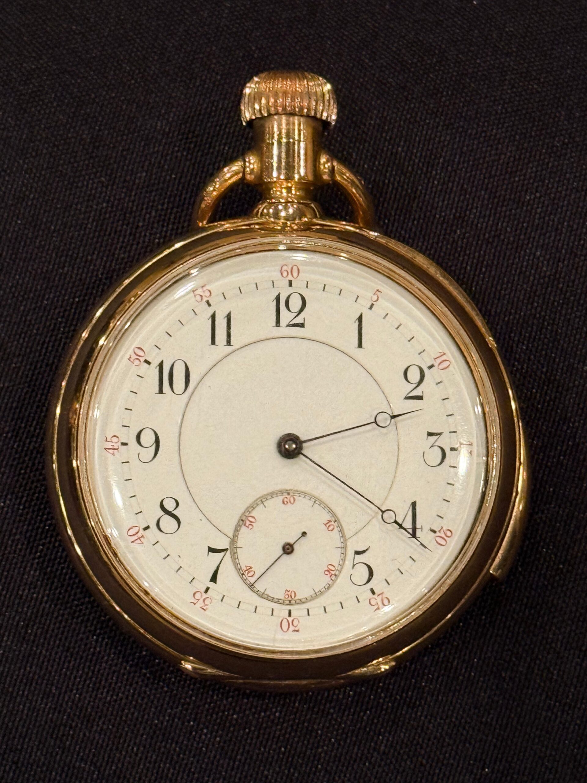 Titanic couple’s gold pocket watch could sell for £800,000 at auction (Henry Aldridge & Son/PA)
