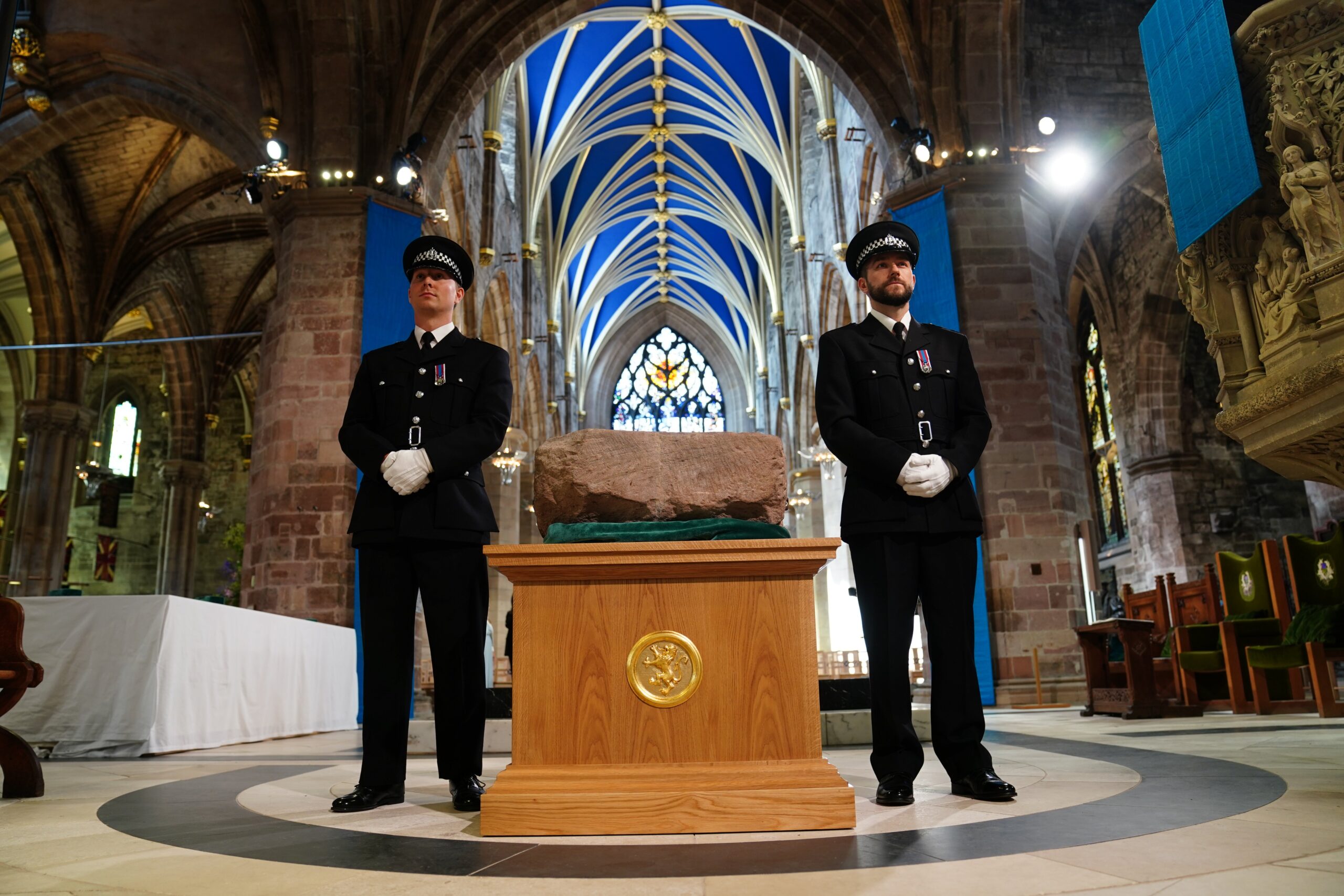 The stone was repaired in secret before being handed back to the authorities