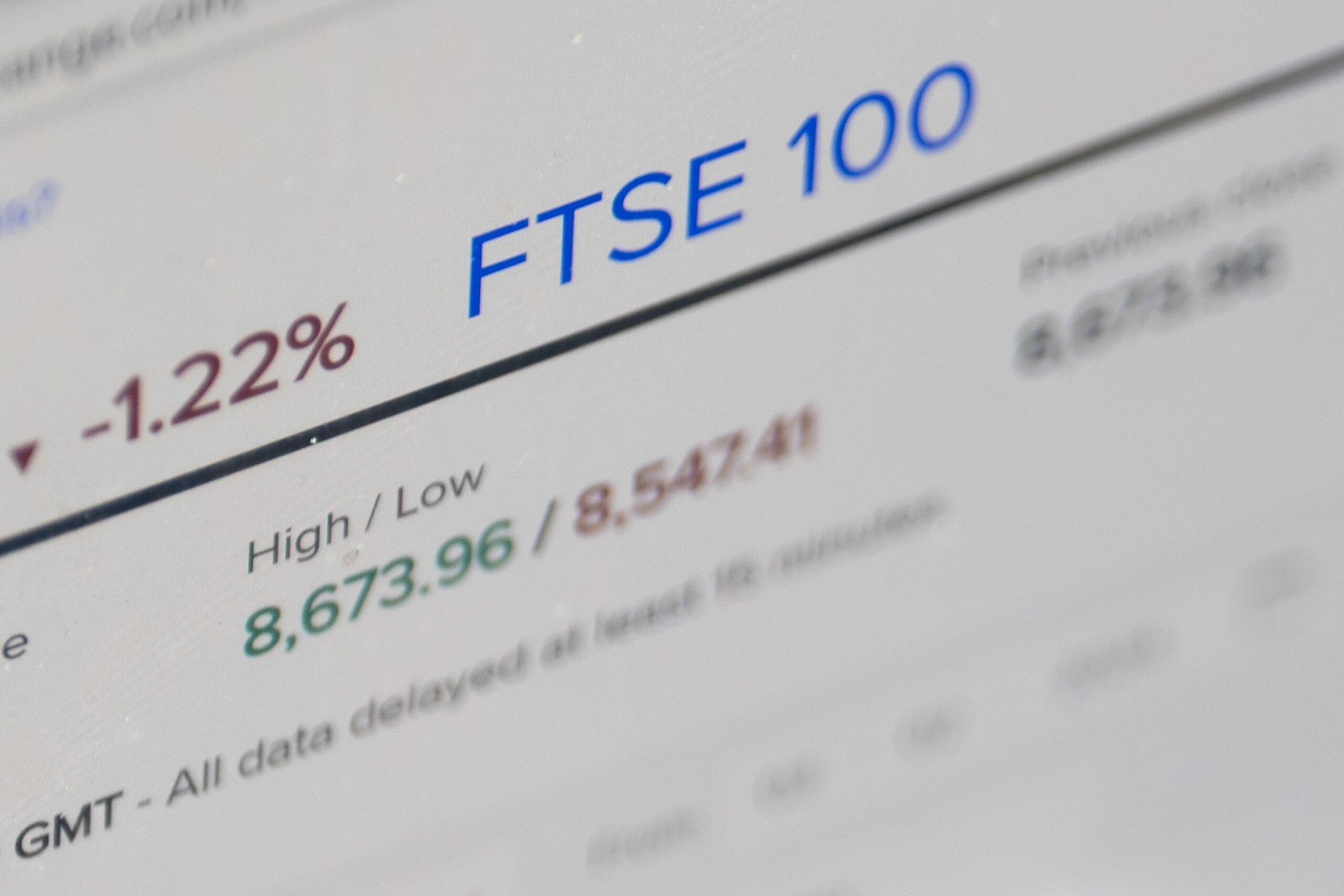 The FTSE 100 index closed up 74.62 points, 0.8 per cent, on Tuesday