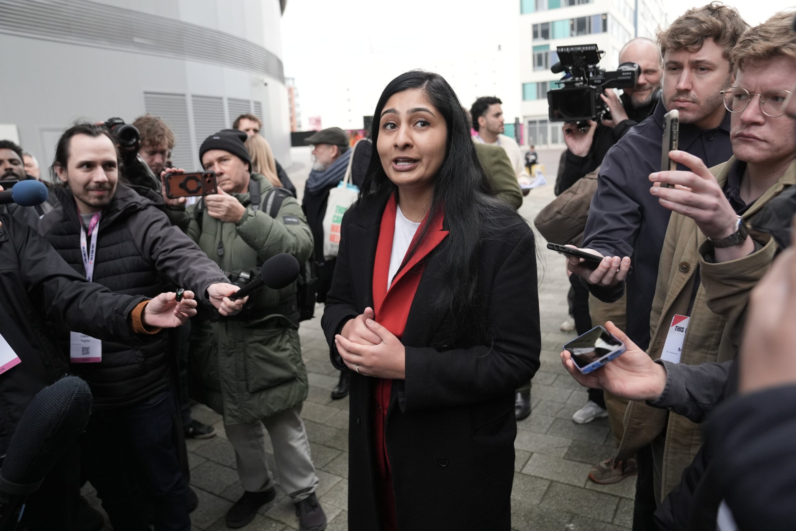 Zarah Sultana said she would not enter the conference venue on Saturday (Stefan Rousseau/PA)