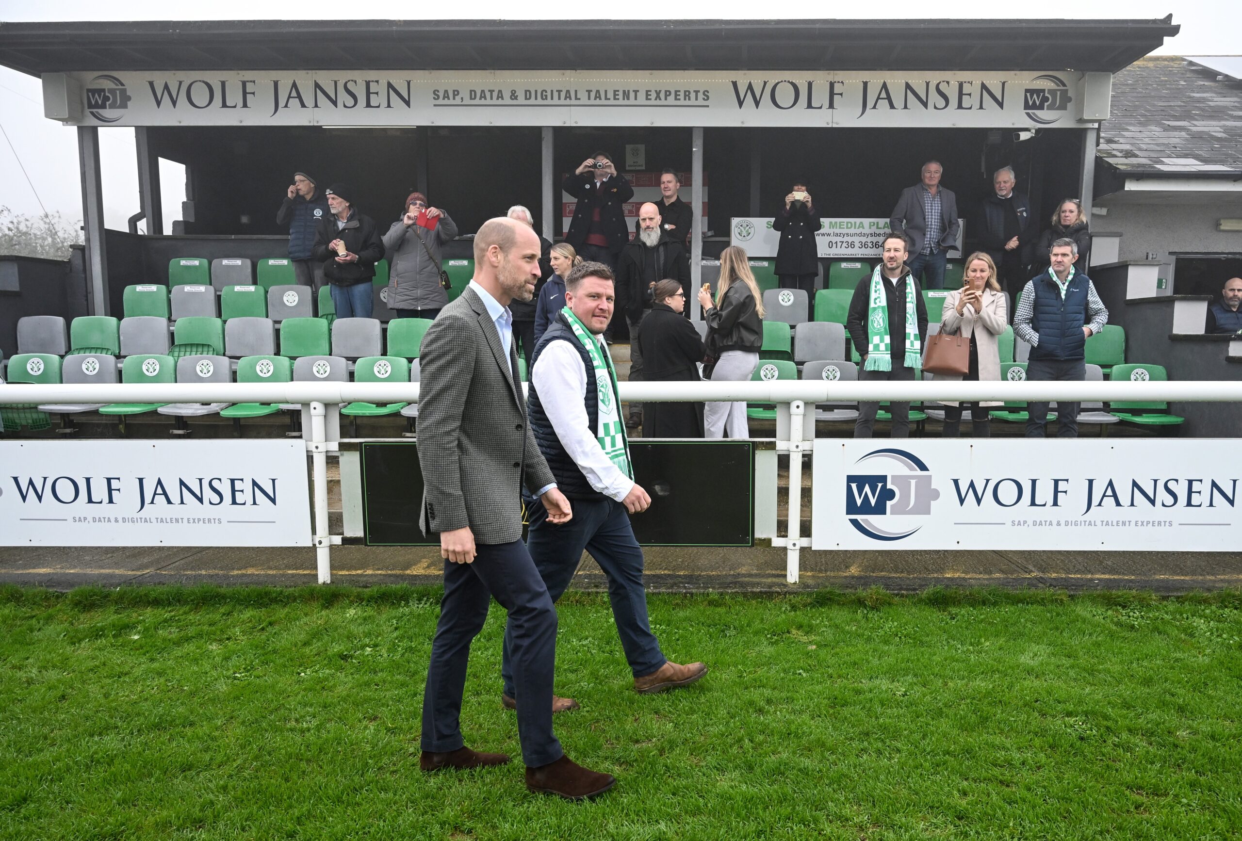 The Prince of Wales, known as the Duke of Cornwall while in Cornwall, visited Mousehole AFC